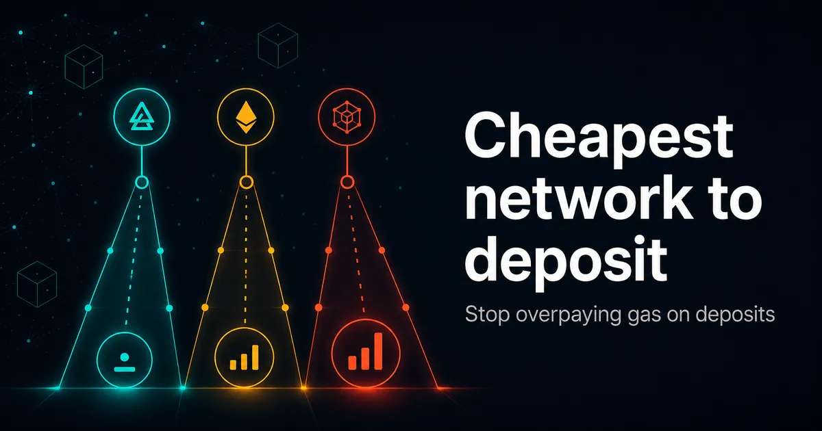 Cheap versus expensive crypto networks compared for deposit fees